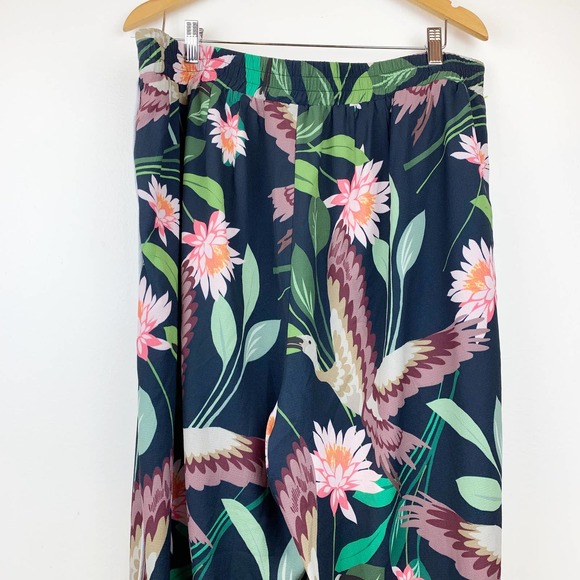 ELOQUII Printed Wide Leg Pant Floral 18 - Picture 5 of 10